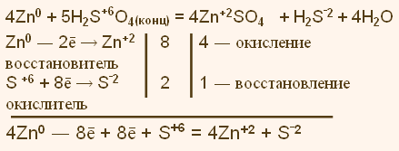 Используя метод электронного баланса расставьте коэффициенты в уравнении реакции схема которой zn h2